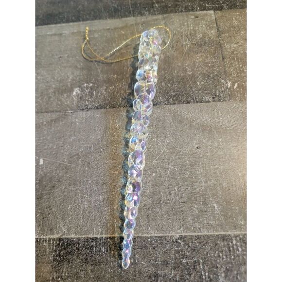 Shiny holographic icicle ornaments Xmas ice Decor figure - Picture 4 of 4